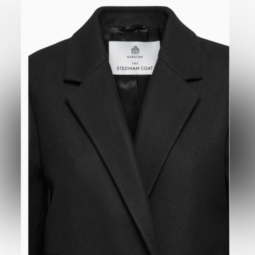 ARITZIA STEDMAN WOOL COAT Black XXS NWT - Picture 3 of 5